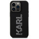 Karl Lagerfeld 3D Rubber Glitter Logo case for iPhone 15 Pro Max - black