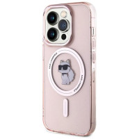 Karl Lagerfeld IML Choupette MagSafe case for iPhone 15 Pro - pink