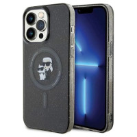Karl Lagerfeld Karl&Choupette Glitter MagSafe case for iPhone 15 Pro Max - black