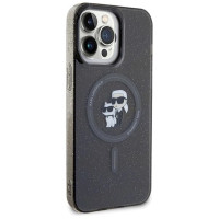 Karl Lagerfeld Karl&Choupette Glitter MagSafe case for iPhone 15 Pro Max - black