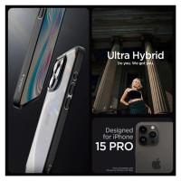 Spigen Crystal Hybrid iPhone 15 Pro Case - Black
