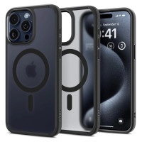 Spigen Ultra Hybrid Mag Case with MagSafe for iPhone 15 Pro Max - Clear Black
