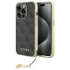 Guess GUHCP15LGF4GGR iPhone 15 Pro 6.1" gray/gray hardcase 4G Charms Collection