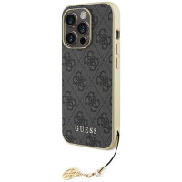 Guess GUHCP15LGF4GGR iPhone 15 Pro 6.1" gray/gray hardcase 4G Charms Collection