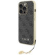 Guess GUHCP15LGF4GGR iPhone 15 Pro 6.1" gray/gray hardcase 4G Charms Collection