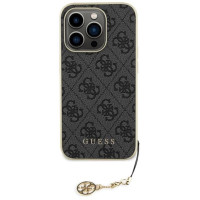 Guess GUHCP15LGF4GGR iPhone 15 Pro 6.1" gray/gray hardcase 4G Charms Collection