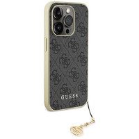 Guess GUHCP15LGF4GGR iPhone 15 Pro 6.1" gray/gray hardcase 4G Charms Collection