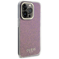 Guess GUHCP15LHDECMP iPhone 15 Pro 6.1" pink/pink hardcase IML Faceted Mirror Disco Iridescent