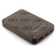 Guess Powerbank 15W GUPB5LP4GEGW 5000mAh brown/brown 4G Leather Metal Logo