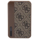 Guess Powerbank 15W GUPB5LP4GEGW 5000mAh brown/brown 4G Leather Metal Logo