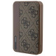 Guess Powerbank 15W GUPB5LP4GEGW 5000mAh brown/brown 4G Leather Metal Logo