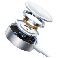 Joyroom S-IW008 3-in-1 cable magnetic charger USB-A - Lightning/USB-C 1.2m - white