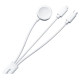 Joyroom S-IW008 3-in-1 cable magnetic charger USB-A - Lightning/USB-C 1.2m - white