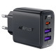 Acefast A57 PD 35W GaN charger 2 x USB-A + USB-C with 3 ports - black