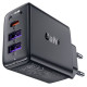 Acefast A57 PD 35W GaN charger 2 x USB-A + USB-C with 3 ports - black