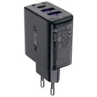 Acefast A57 PD 35W GaN charger 2 x USB-A + USB-C with 3 ports - black