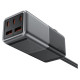 Acefast Z2 GaN 75W PD desktop charger 3x USB-C 2x USB-A - black and gray
