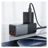 Acefast Z2 GaN 75W PD desktop charger 3x USB-C 2x USB-A - black and gray