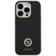 Guess Silicone Logo Strass 4G Case for iPhone 15 Pro - Black