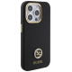 Guess Silicone Logo Strass 4G Case for iPhone 15 Pro - Black