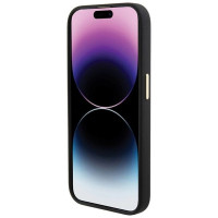 Guess Silicone Logo Strass 4G Case for iPhone 15 Pro - Black