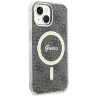 Guess IML 4G MagSafe iPhone 15 Plus Case - Brown