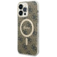 Guess IML 4G MagSafe Case for iPhone 15 Pro Max - Brown