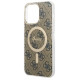 Guess IML 4G MagSafe Case for iPhone 15 Pro Max - Brown