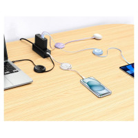 Baseus Free2Draw Mini USB-C - USB-C 100W 1m retractable cable - white