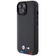 BMW BMHCP15S22PTDK iPhone 15 6.1" black/black Leather Stamp Tricolor