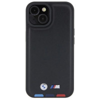 BMW BMHCP15S22PTDK iPhone 15 6.1" black/black Leather Stamp Tricolor