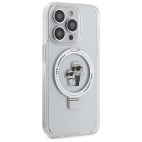 Karl Lagerfeld KLHMP14LHMRSKCH iPhone 14 Pro 6.1" white/white hardcase Ring Stand Karl&Choupette MagSafe