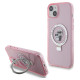Karl Lagerfeld KLHMP15SHMRSKCP iPhone 15 6.1" pink/pink hardcase Ring Stand Karl&Choupette MagSafe