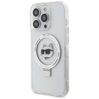 Karl Lagerfeld KLHMP15XHMRSCHH iPhone 15 Pro Max 6.7" white/white hardcase Ring Stand Choupette Head MagSafe