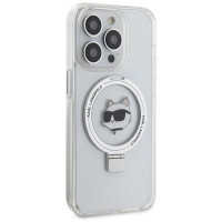 Karl Lagerfeld KLHMP15XHMRSCHH iPhone 15 Pro Max 6.7" white/white hardcase Ring Stand Choupette Head MagSafe