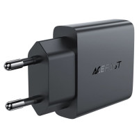 Acefast A65 PD 20W GaN USB-C Ultra Slim Wall Charger - Black