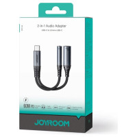 Joyroom SY-C02 2in1 DAC adapter USB-C to USB-C / 3.5 mm mini jack - black