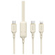Dudao L7SF 2in1 cable USB-C - USB-C / Lightning 100W 1.2m - beige
