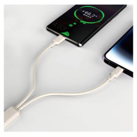 Dudao L7SF 2in1 cable USB-C - USB-C / Lightning 100W 1.2m - beige