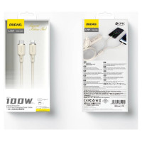 Dudao L7SF 2in1 cable USB-C - USB-C / Lightning 100W 1.2m - beige