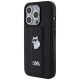 Karl Lagerfeld Gripstand Saffiano Choupette Pins case for iPhone 15 Pro - black