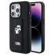 Karl Lagerfeld Gripstand Saffiano Karl&Choupette Pins case for iPhone 15 Pro Max - black