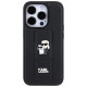 Karl Lagerfeld Gripstand Saffiano Karl&Choupette Pins case for iPhone 15 Pro Max - black