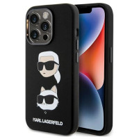 Karl Lagerfeld Silicone Karl&Choupette Head case for iPhone 15 Pro Max - black