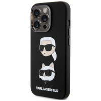 Karl Lagerfeld Silicone Karl&Choupette Head case for iPhone 15 Pro Max - black