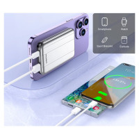 Choetech B655 mini wireless magnetic powerbank 5000mAh - silver