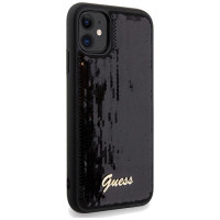 Guess Sequin Script Metal case for iPhone 11 / Xr - black