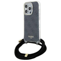 Guess Crossbody Cord 4G Print case for iPhone 15 Pro - black