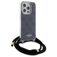 Guess Crossbody Cord 4G Print case for iPhone 15 Pro - black