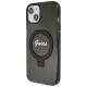 Guess Ring Stand Script Glitter MagSafe case for iPhone 13 / 14 / 15 - black